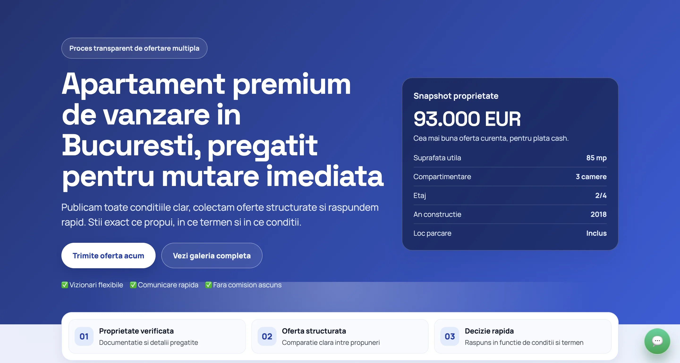 Detalii proprietate in template de ofertare multipla ImoBid